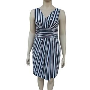 St. John Collection Silk Blend Ruched Faux Wrap Dress (Size 14)